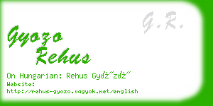 gyozo rehus business card